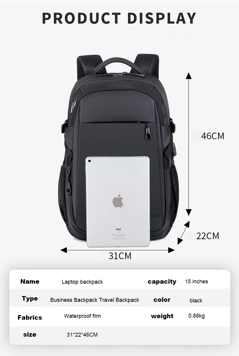 Custom College Portable Travel Lightweight Bag With Headphone Usb Hole