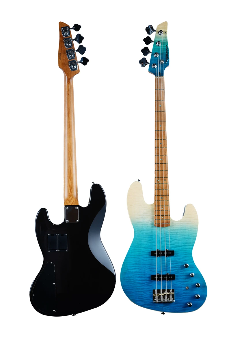 PB-770 フレイムメイプル カラフル 4弦 高品質 エレキベースギター