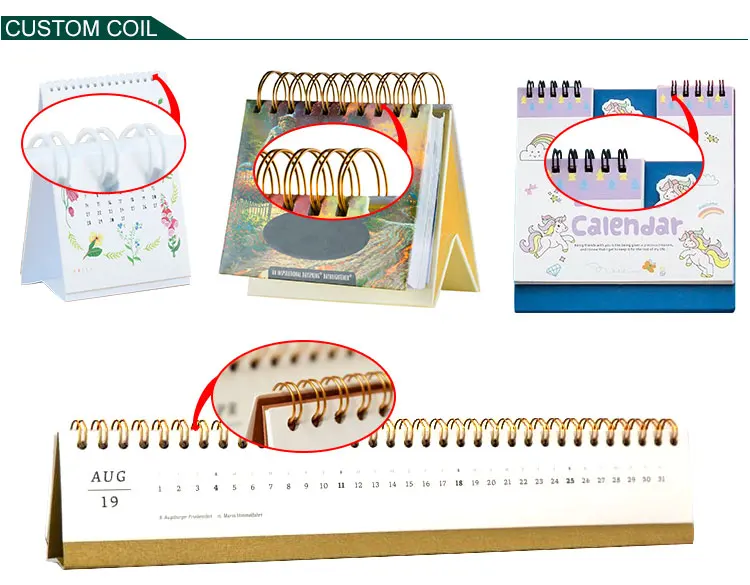 2022 Custom Design Printing Desk Calendar with Stickers