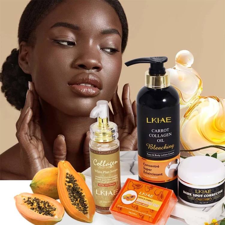 LKI'AE Luxury Vegan Whitening Lightening Body Lotion with Glutathione  Collagen Organic Ingredients Daily Use for All Skin Types