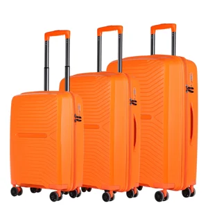 New PP Luggage Password Suitcase Carry on Travel Durable PP Trolley Suitcase Rolling Hard Shell Spinner Luggage