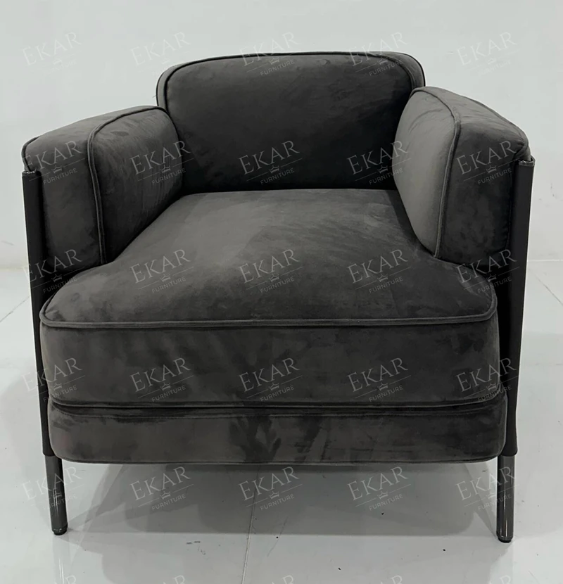 product modern leather lounge chair with comfortable cushioning and sturdy base-65