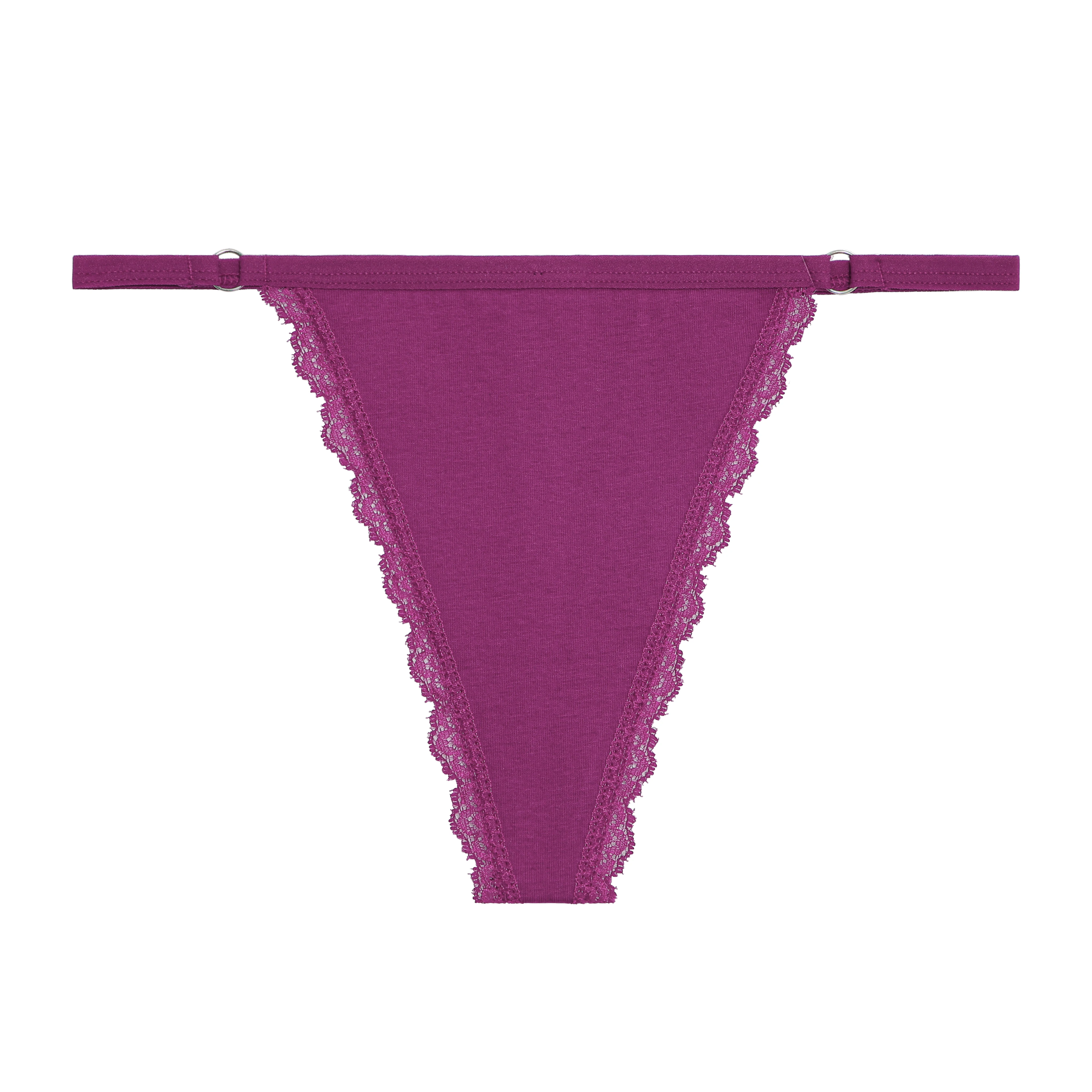 Sksloeg Plus Size Thongs Vintage Flower Printed Low Rise Thongs Bottom  Micro Back G-String Thong Panty Underwear,Purple M