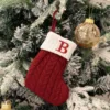 Knitted ds red-letter socks b