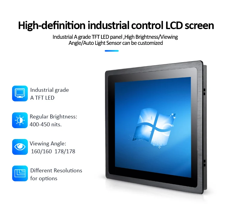 High Powered Fanless Industrial Computer with IP65 Waterproof Touch Screen