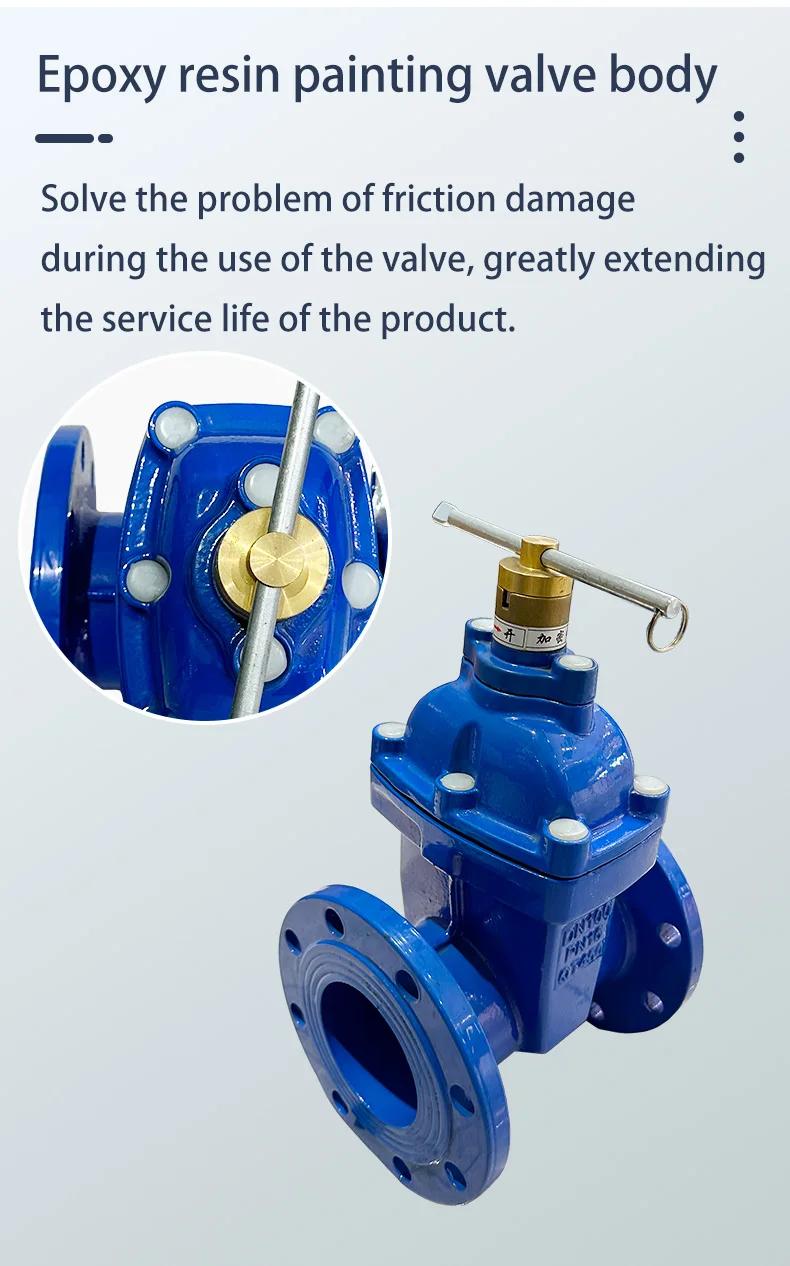 Lmj Pn16 Ductile Iron Knife Sewage Gate Valve Mechanical Type With Grip