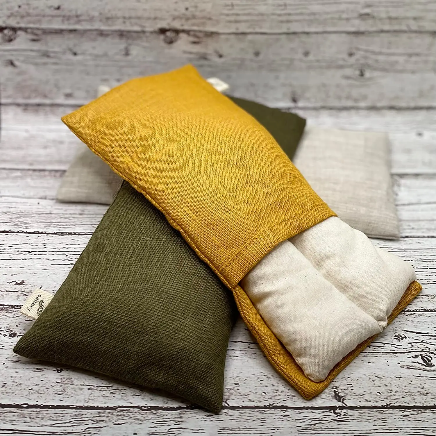 Aromatherapy Weighted Sleeping Linen Yoga Scented Eye Pillow Filled With Lavender And Flaxseed