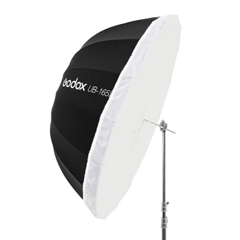 Godox UB-165S 65'' 165cm Parabolic Black Reflective Umbrella Studio Light Umbrella With Black Silver Diffuser Cover Cloth detail image