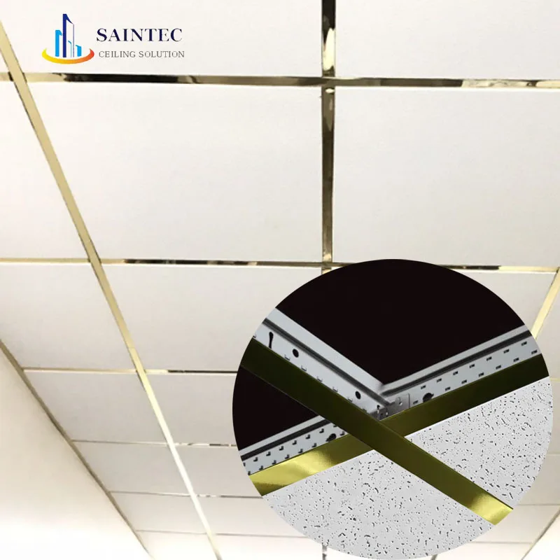 Saintec Modern Design Galvanized Steel T-Shaped Fireproof Corrosion Resistant High Strength Ceiling Grid Hangers Ceiling