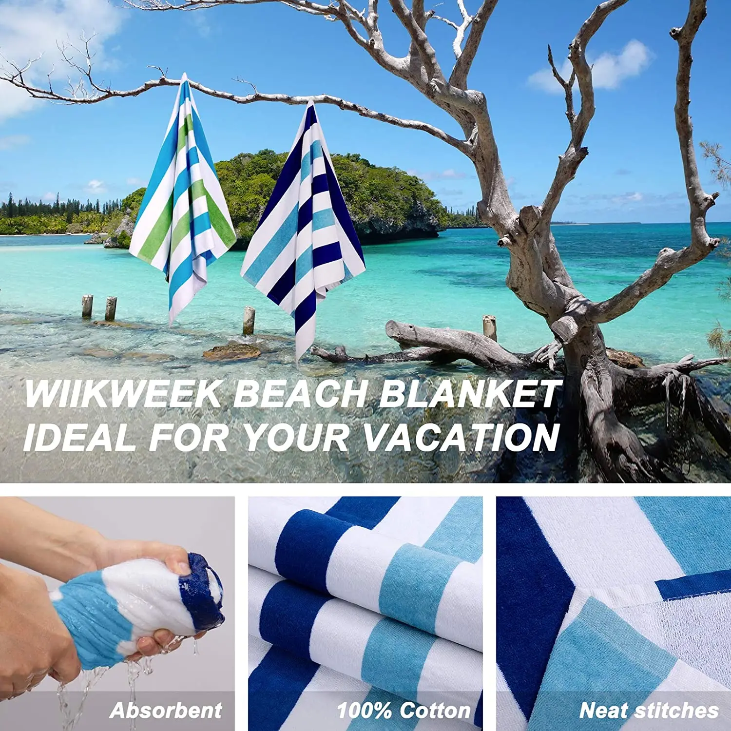 Wholesale Custom Premium Hawaiian 100 Cotton Terry Oversized Beach