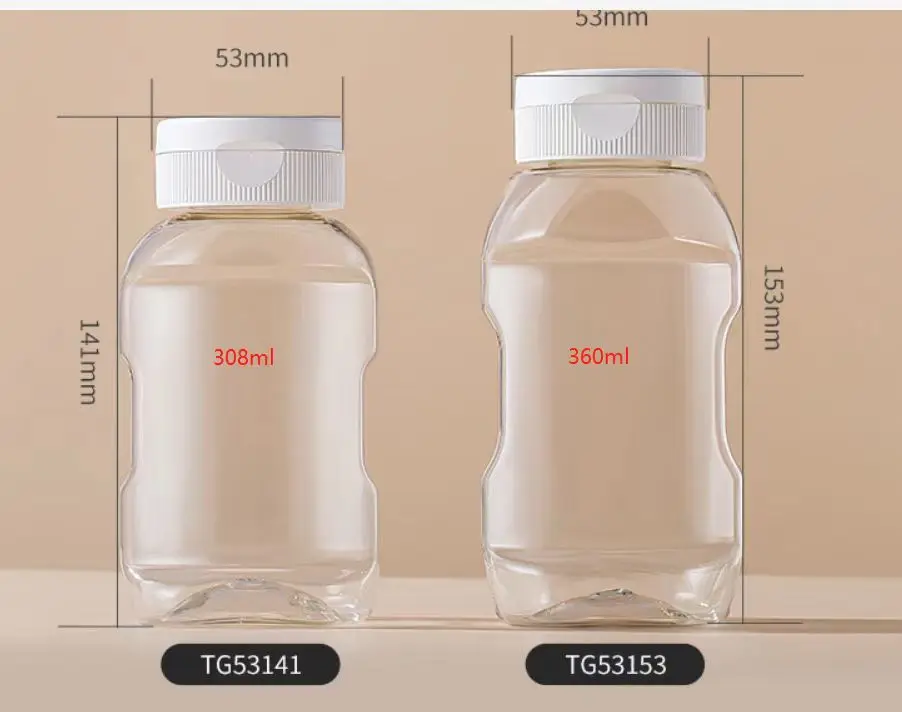 360ml 408ml Refillable PET Chill Ketchup Tomato Bottle Plastic Honey Dispense Squeeze Sauce Bottle
