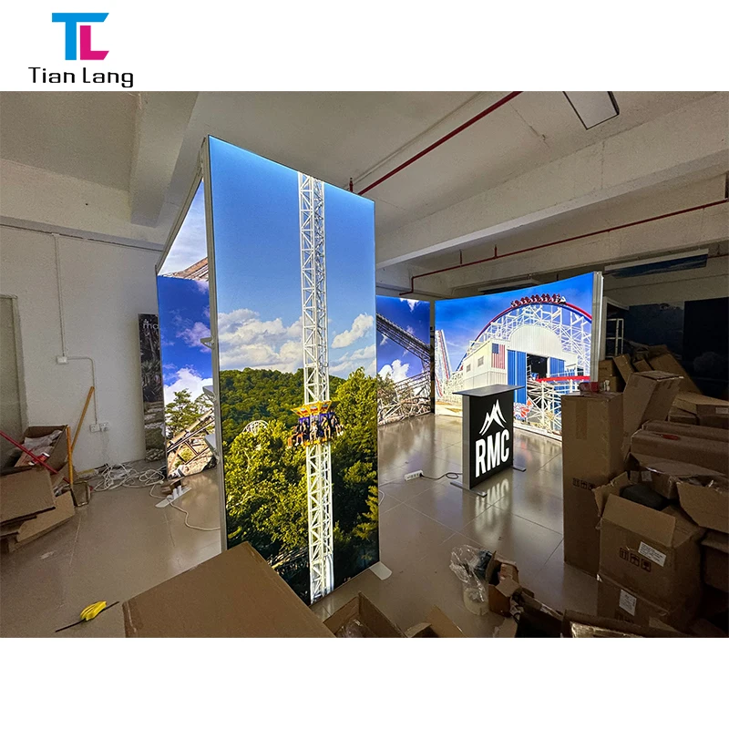 エージェント募集 広告用展示スタンド 照明ボックス 展示ブース ポータブル発光セグメント ポータブルライトボックス