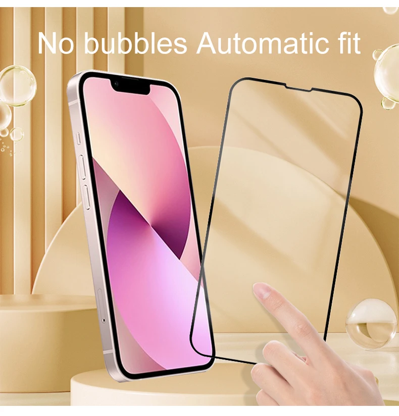 Black Periphery Thin Hd 9h Tempered Glass Mobile Phone Screen Protector