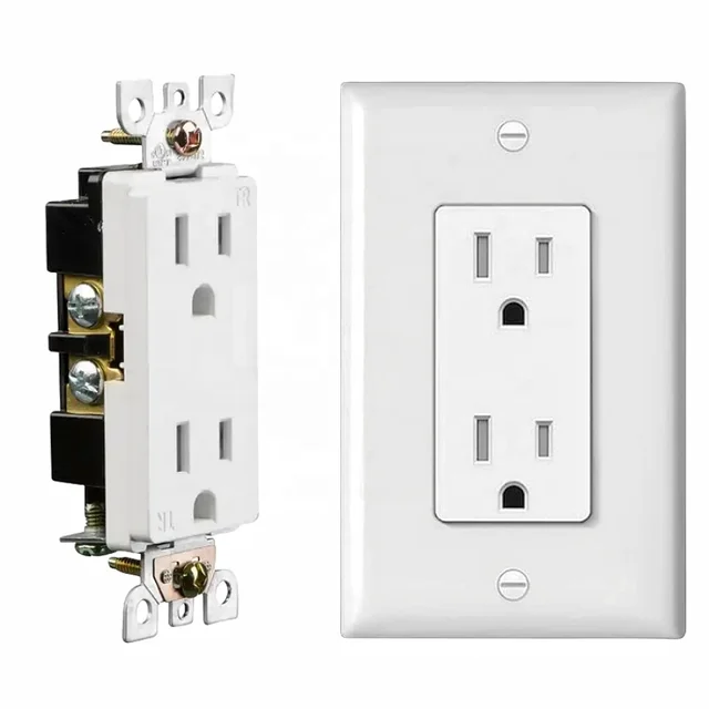 High Quality Decorator Wall Plug Duplex Electrical Wall Receptacle Switch Outlet Socket With TR