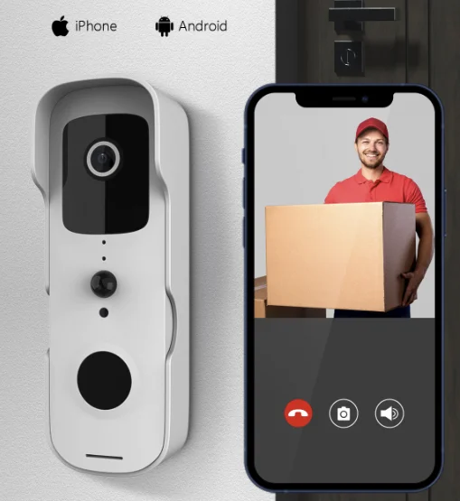 V30 1080p Tuya Hd Smart Video Doorbell Camera T30 For Alexa Echo For