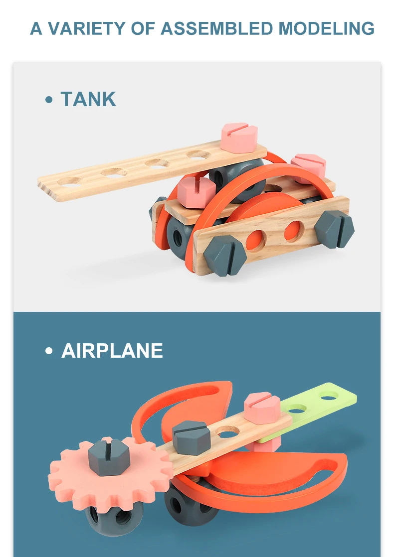 Детский многофункциональный деревянный набор инструментов