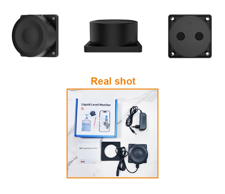 Haozee Tuya Smart WiFi Liquid Level Monitor High Accuracy Ultrasonic Water Level Detection Remote Control Remote Smart Home