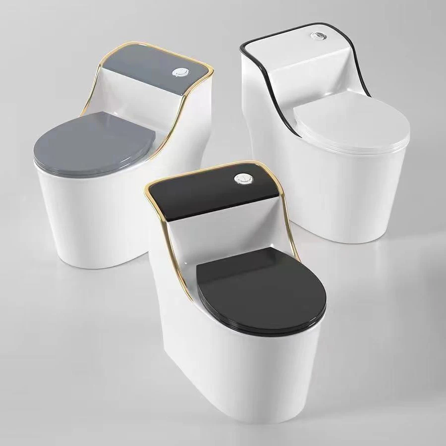 Amaze light luxury modern creative small household flush toilet custom color bathroom siphon type ceramic toilet details