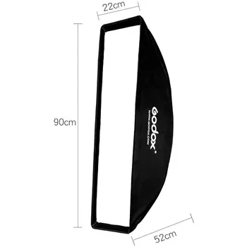 Wholesale Godox 22*90cm Honeycomb Grid Strip Soft Box for Photographic Studio Flash Lighting and S-Type Bracket Profoto Mount