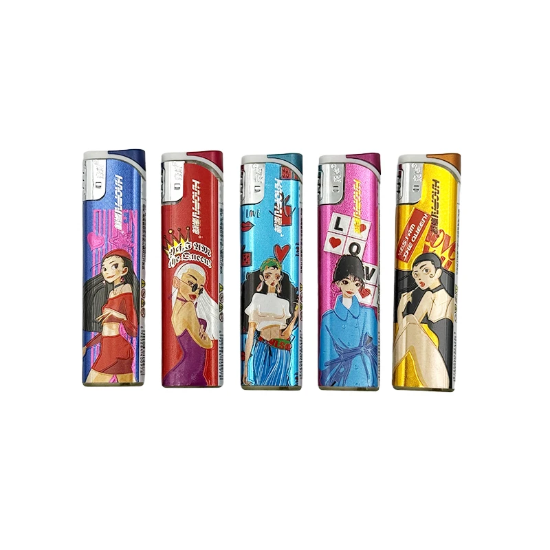 HP-V10 Rechargeable Cigarette Lighter Modern & Classic Design with Printed  Logo Butane Refillable Flame Lighter