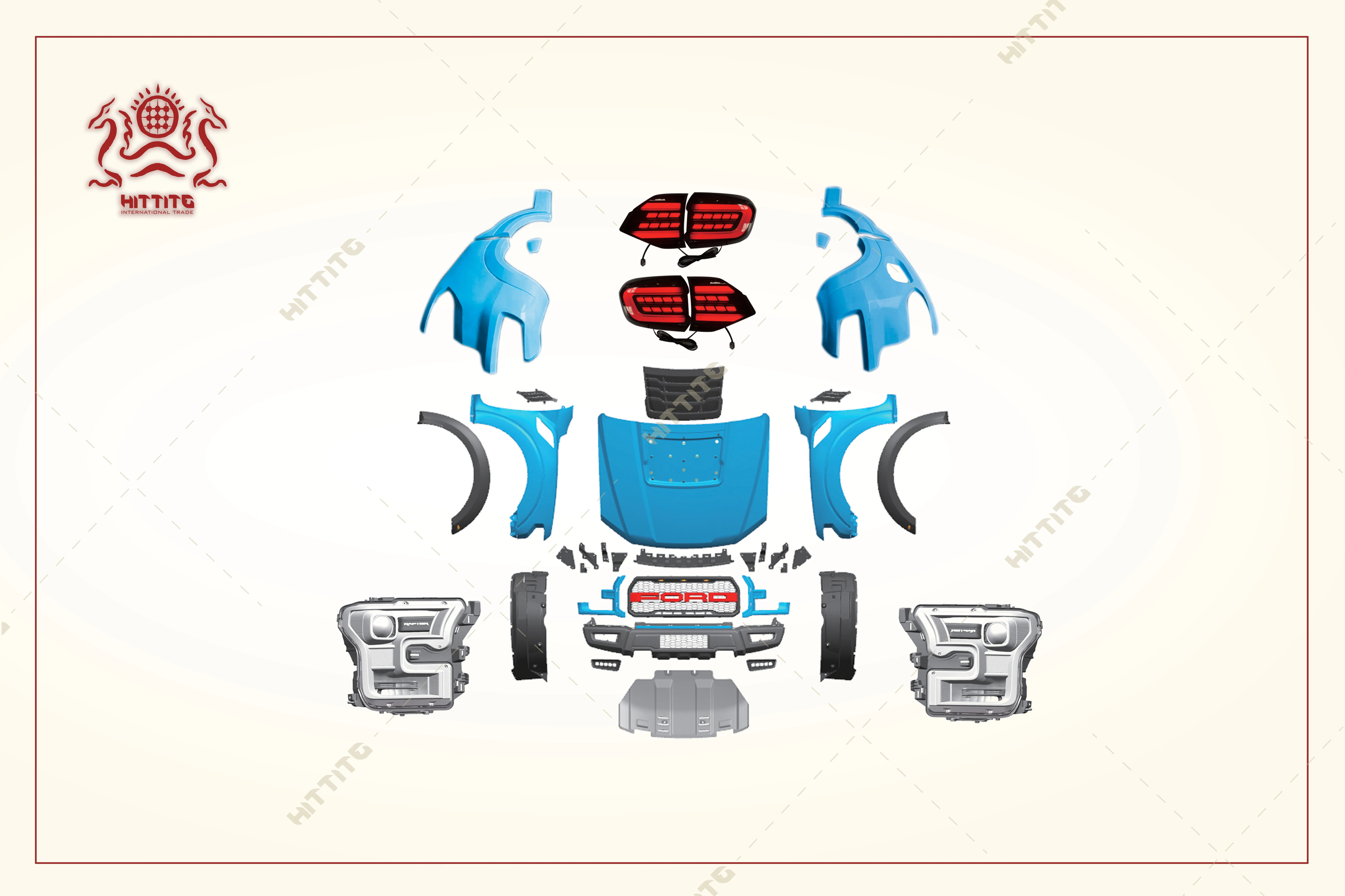 Body Kit Full Set Front Bumper Suitable For Ford Everest 2019,Upgrade ...