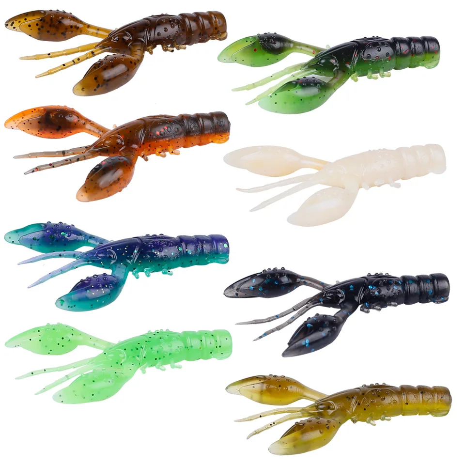 Hot Selling!fishing Tackle Crawfish Prawn Lures 3.8g/65mm Shrimp Lures ...