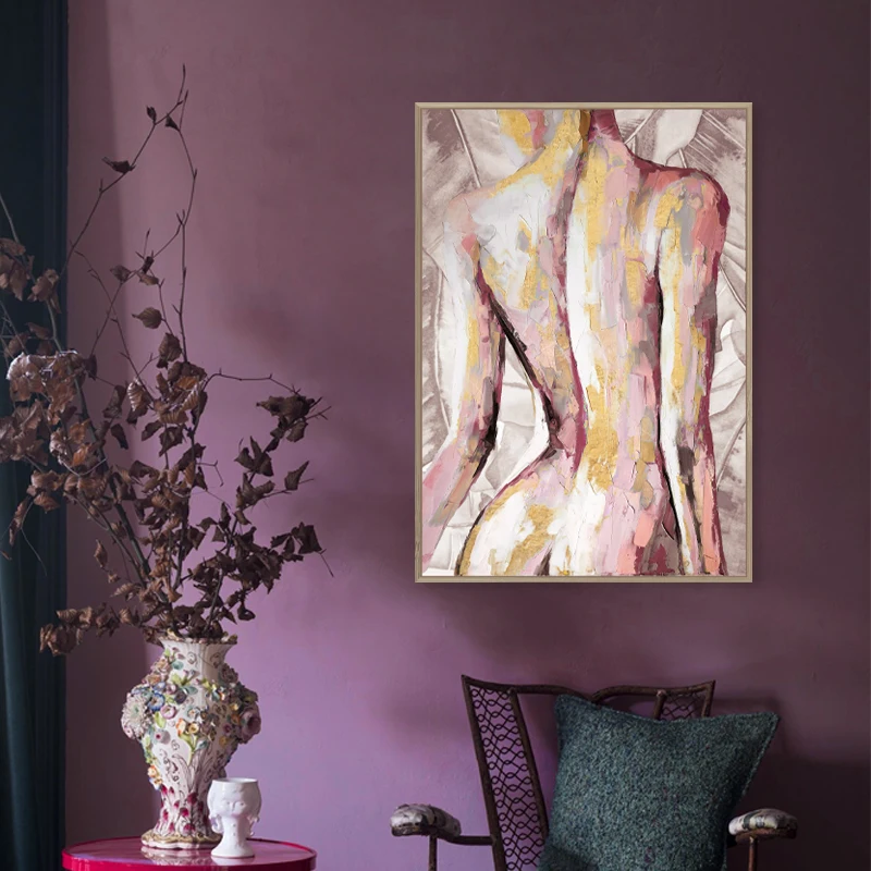 2023 Factory Hot Selling Natural Frame Creative Canvas Art Back Of A