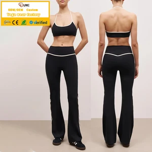 Custom Fashionable Comfortable Training Yoga Slim Fit Women's Sportswear Sets 2 Piece Activewear Set