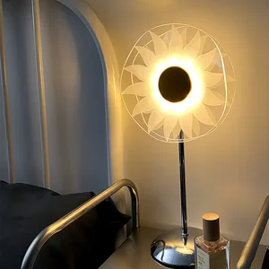 Zeal Lighting Sunflower Design Decorative Lamp Living Room Bedroom Modern Led Acrylic Table Lamp