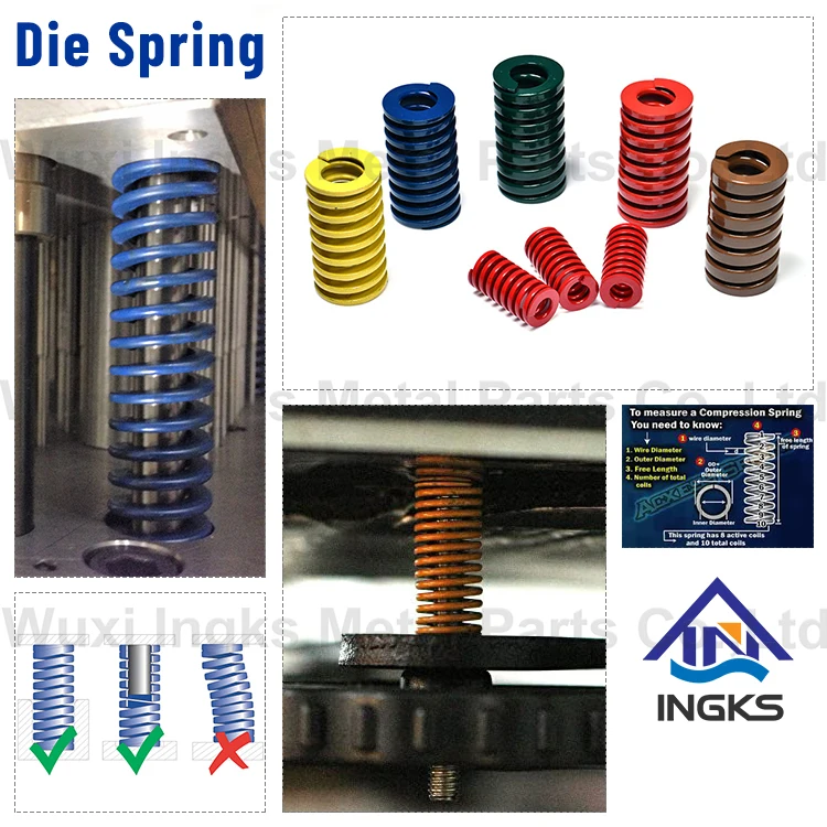 Standard Manufactured Compression Spring Die Alloy Steel Iso10243 Red