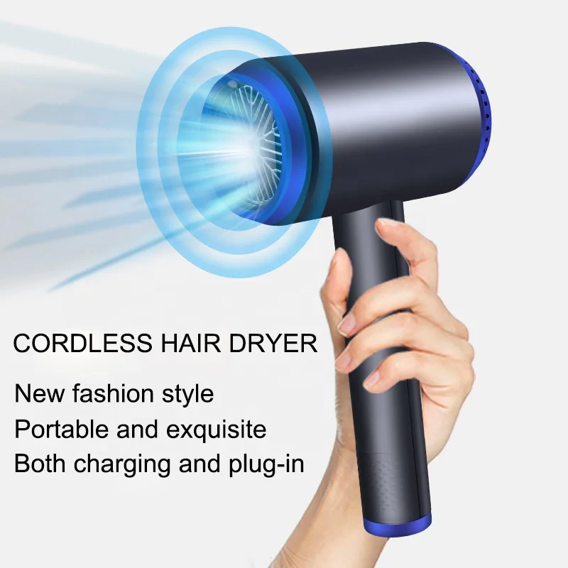 2022 New Cordless Rechargeable Hair Dryer Wireless Professional - Buy ...