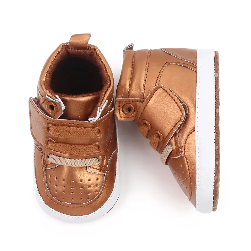 Hot Selling PU Leather Baby Sport Shoes Spring Autumn Prewalker Shoes for Boys manufacture