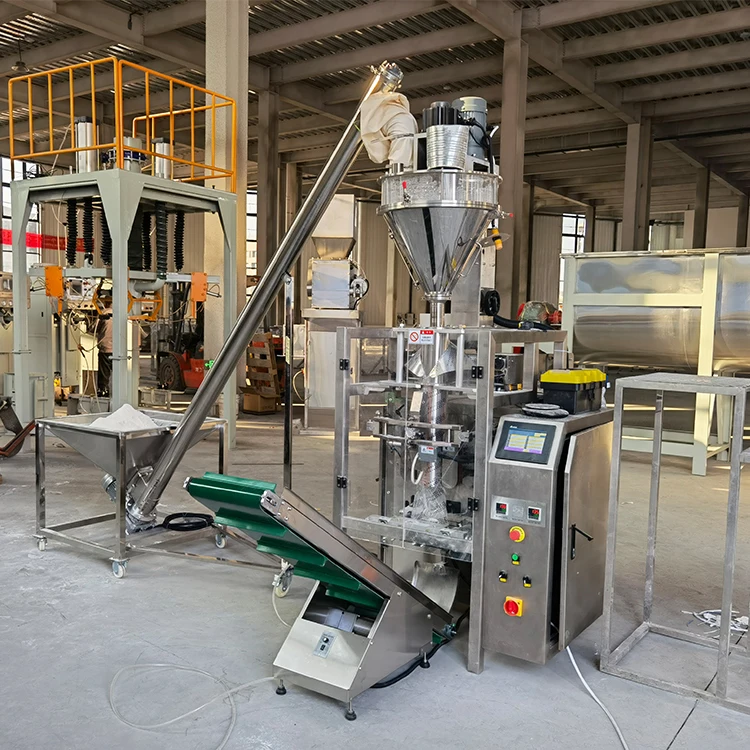 Powder Filling Machine VFFS Gusset Bag Stand up Bag 1kg 2kg 3kg Custard Powder Whey Protein Powder Package Machine