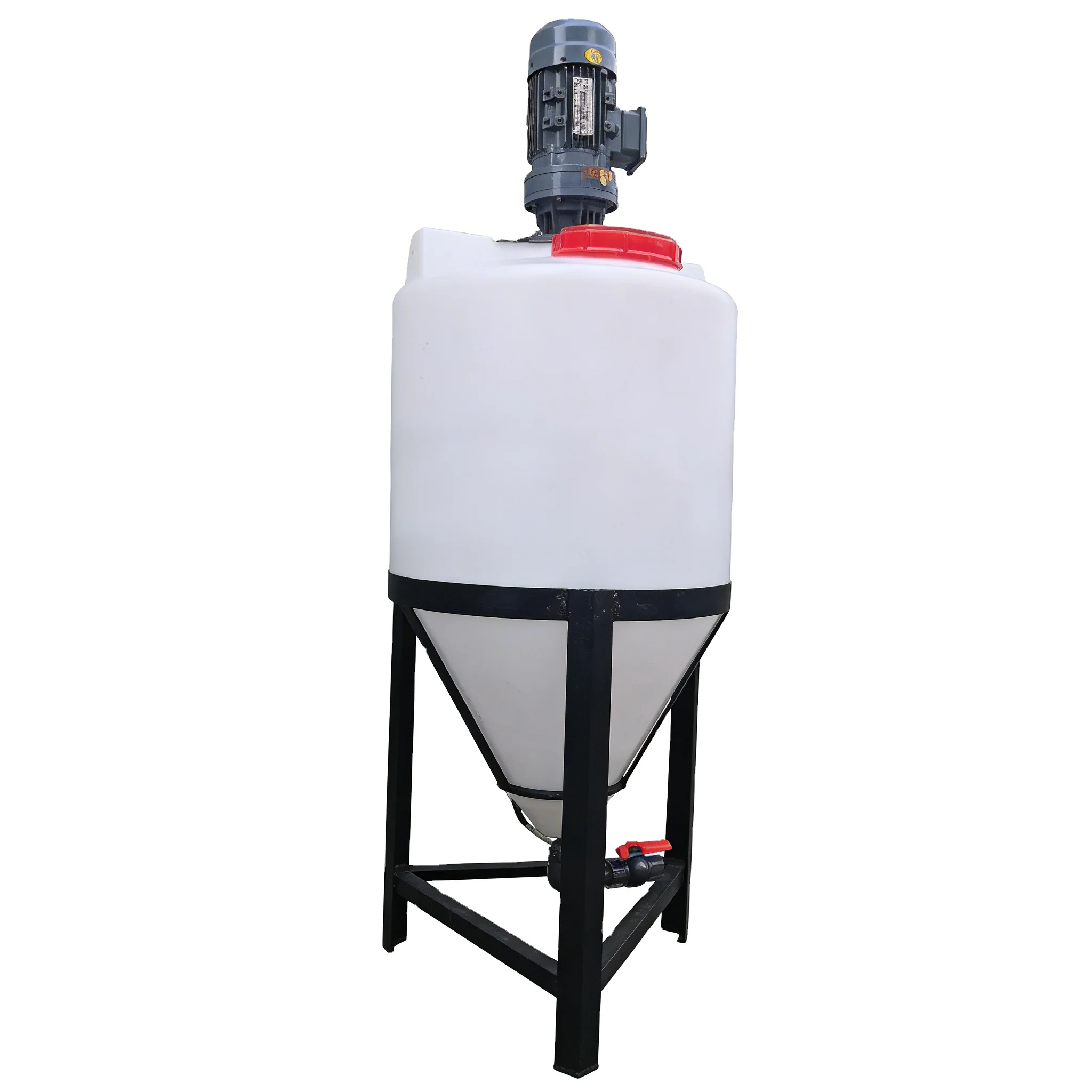 500L Poly Agricultural Chemical Storage and Mixing Tank with Agitator and Motor for Liquid Applications