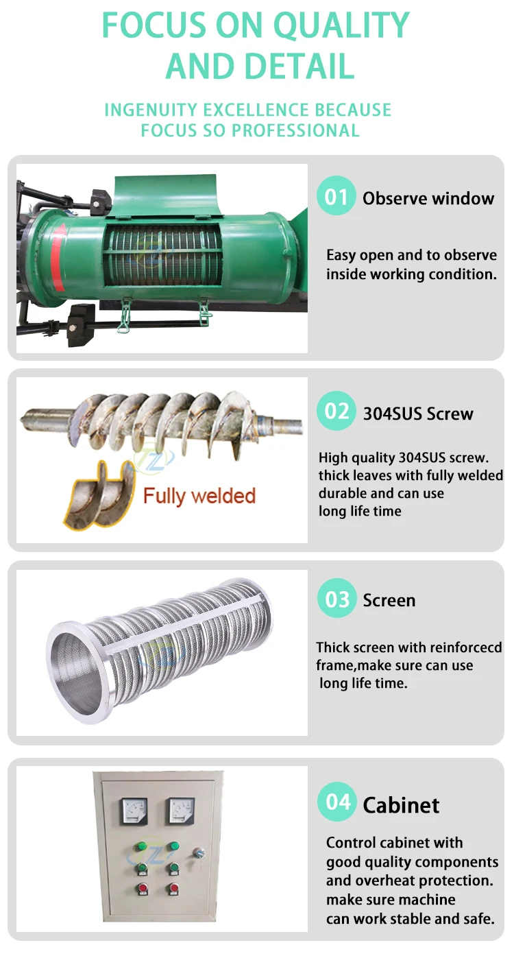 Best Choice Cow Dung Processing Machine Dewatering Machine Cow Dung Cow Dung Manure Crushing Machine