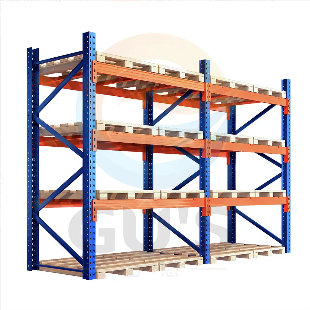 Heavy-Duty Multi-Layer Metal Shelving Rack Selective Pallet Warehouse Storage System with Anti-Rust Steel Carton Packed