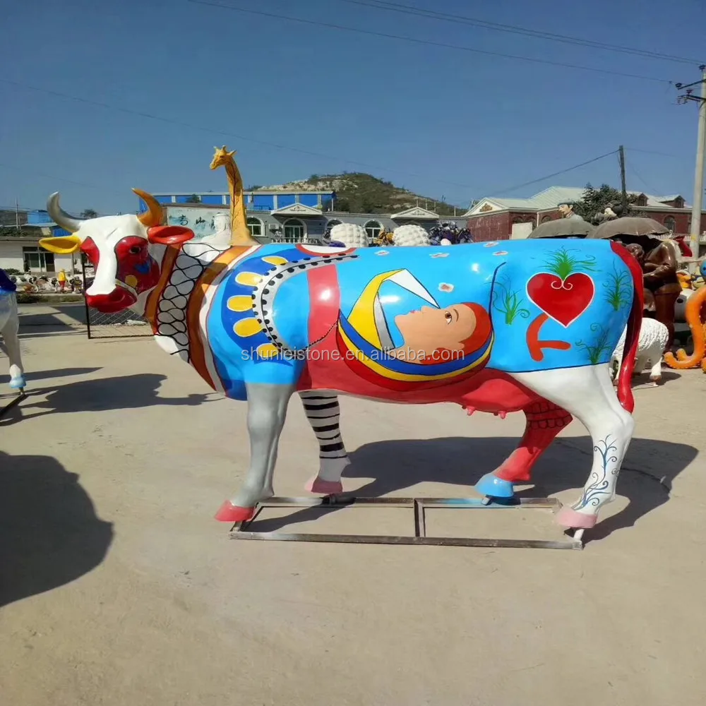 Garden Decoration Resin Life Size Fiberglass Cow Statue Buy Lifesize