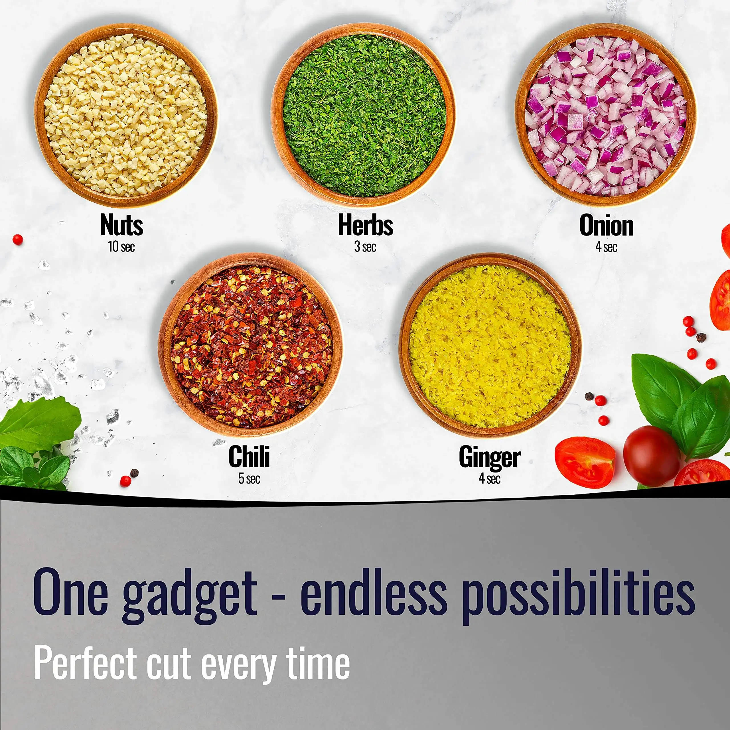 Stainless Steel Manual Food Chopper Handheld Vegetable Onion Press Chopper Kitchen Acces aperçu 2