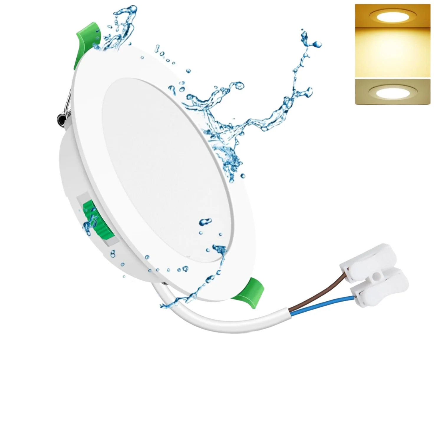 Populärt AC230 V, vitt hölje, IP44, hotellmodern 3CCT, 5 W, dip-CCT-växlande LED-nedåtriktat ljus