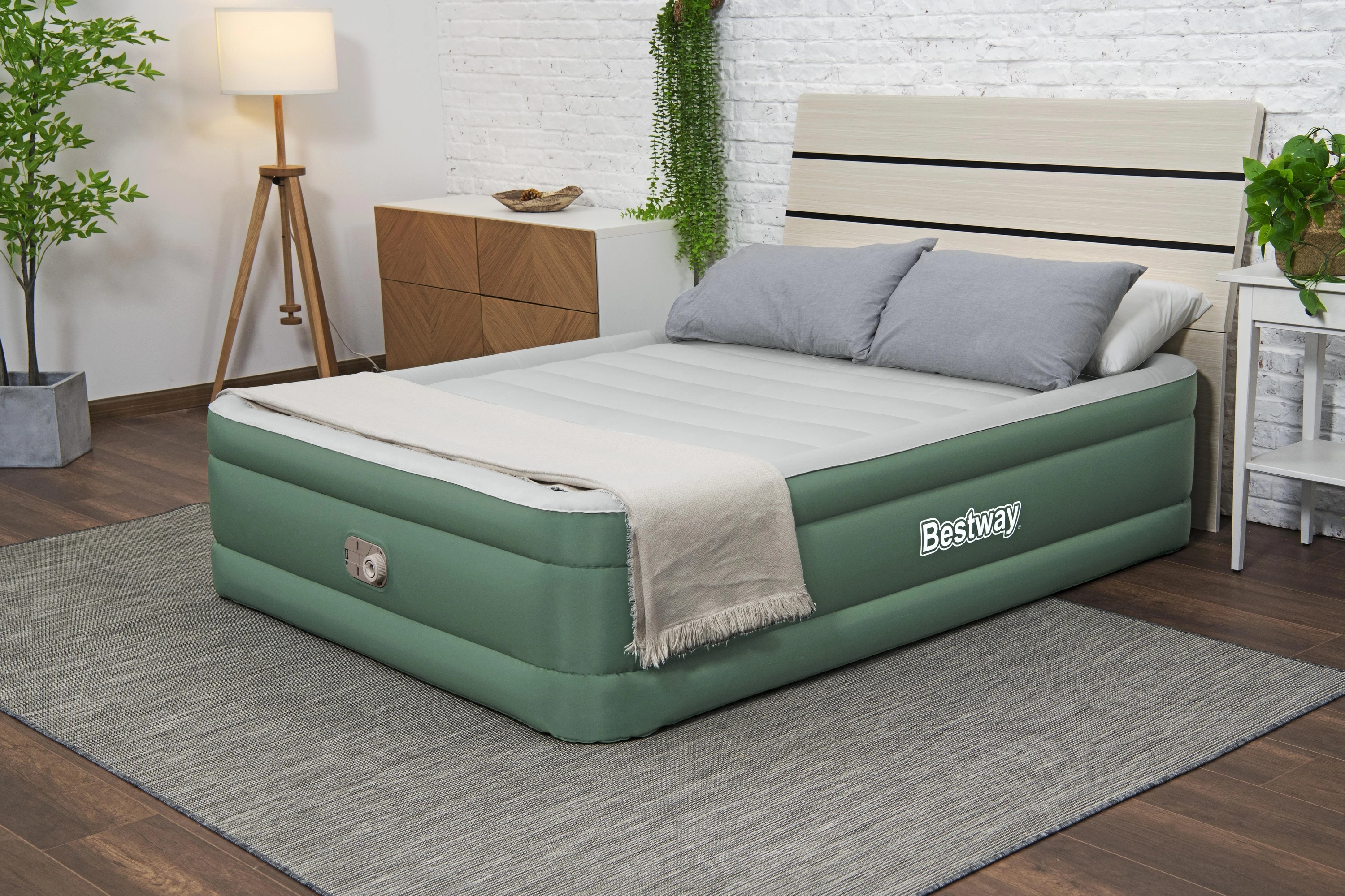 Bestway 69646 Toughlite TPU Queen Air Mattress - Portable & Durable