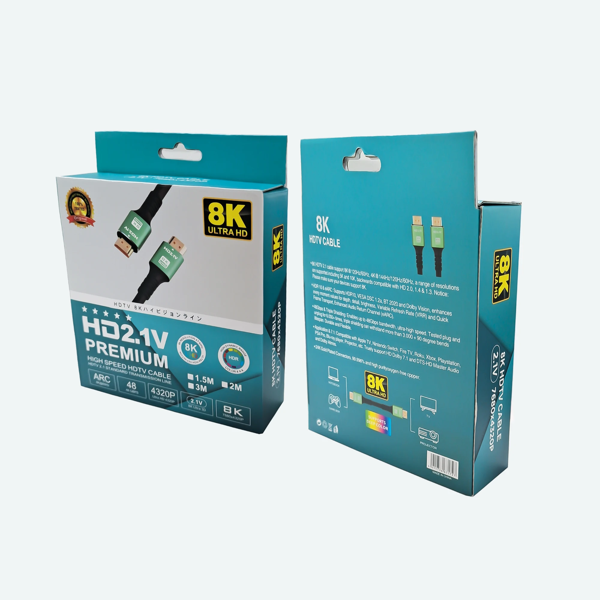 В наличии позолоченный 8k Hd видеокабель 60 Гц Премиум Hdmi-кабель Hdmi для Hdmi 2,1