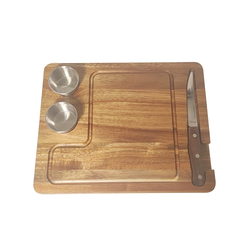 2023 Newest Design Custom Kitchen Function Acacia Wood Cheese Cutting