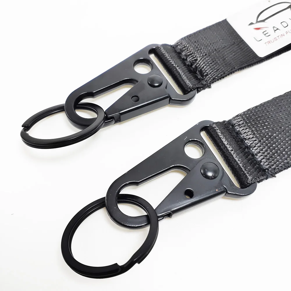Car Accessories Keychain  Key Chains Customized Logo Metal Nylon Car Logo Keychain Key Ring Holder for All Car Brands