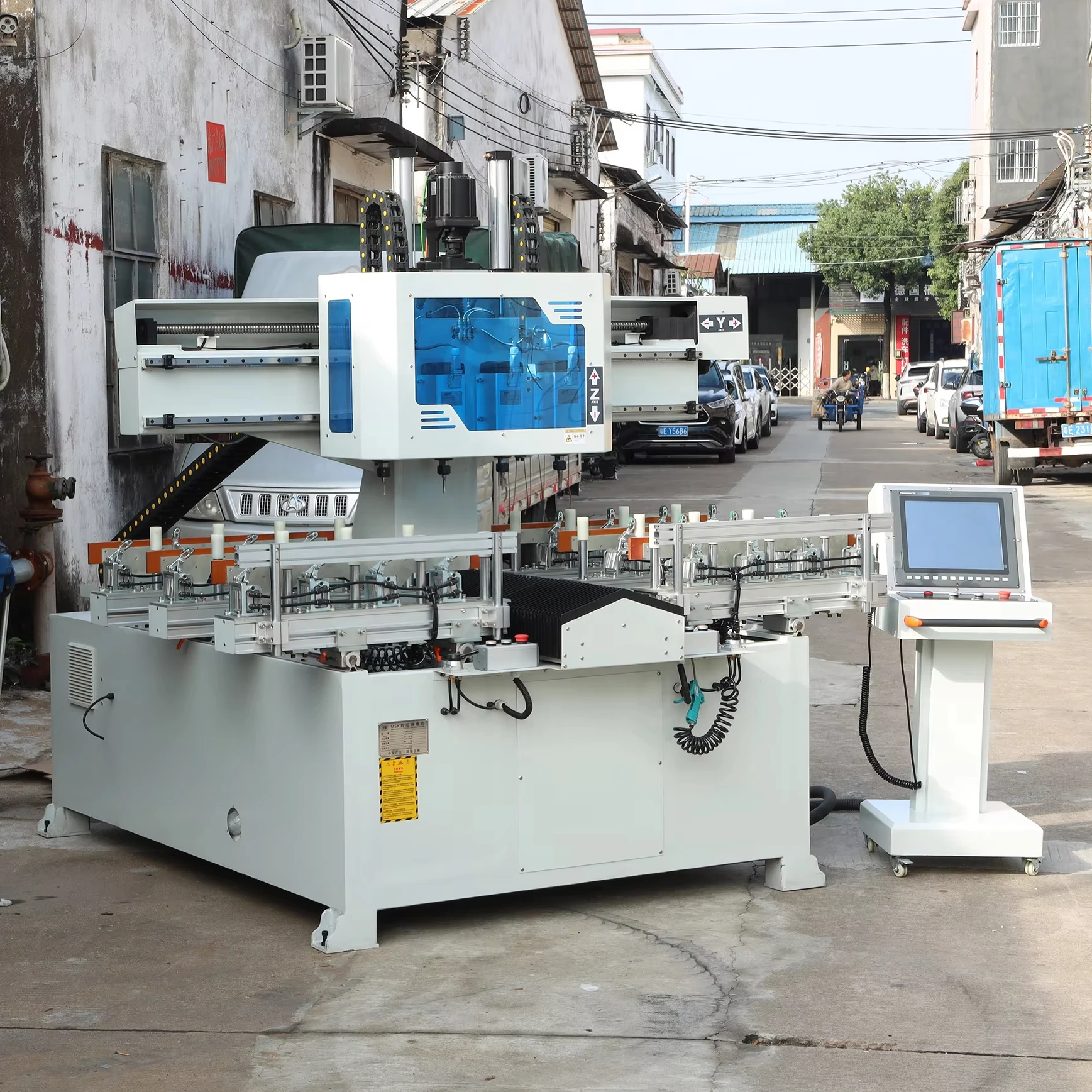 CNC 4 Axis Multi Head Door Lock Mortising Machine for Wood