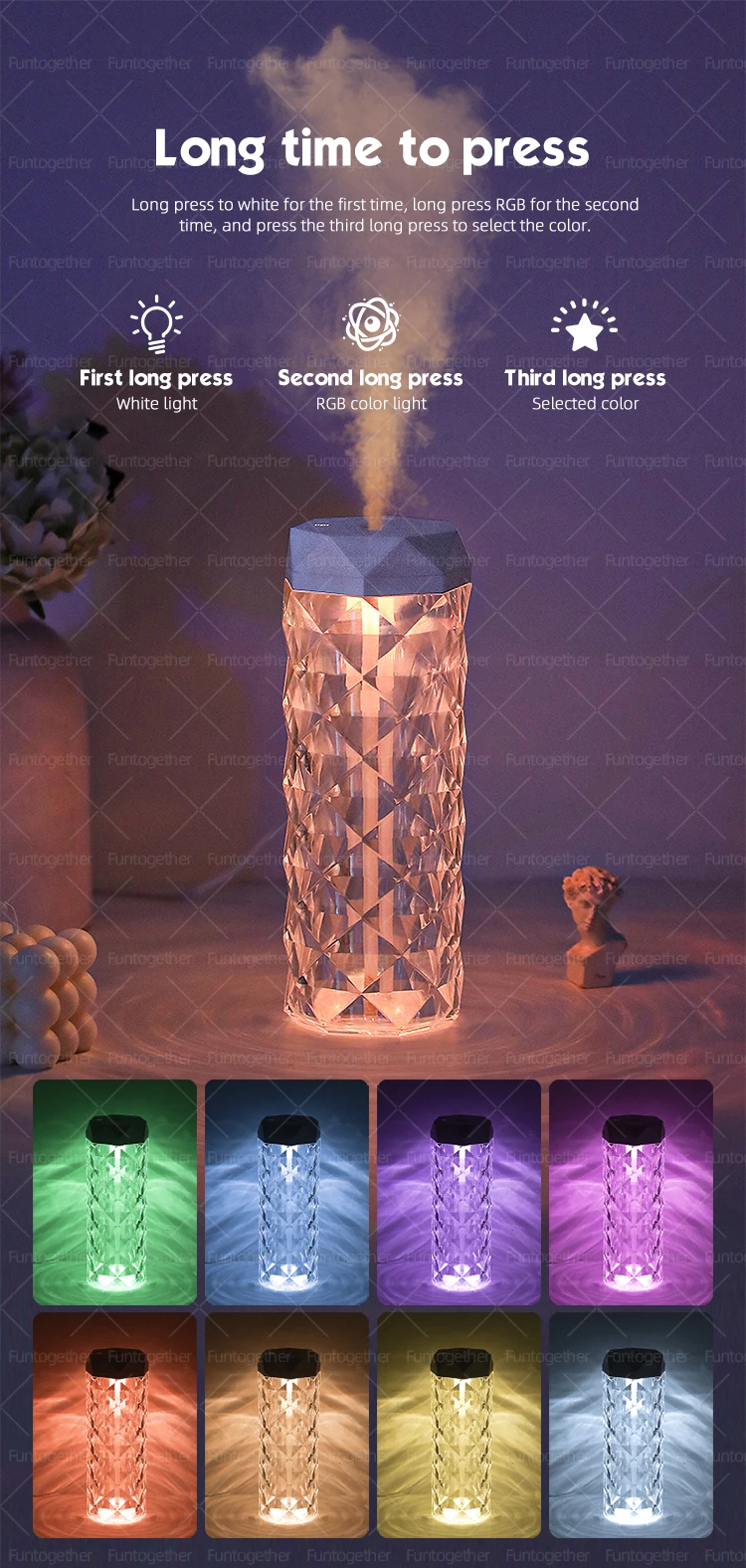 Car home office mini portable usb electric aroma essential oil diffuser ultrasonic air humidifier
