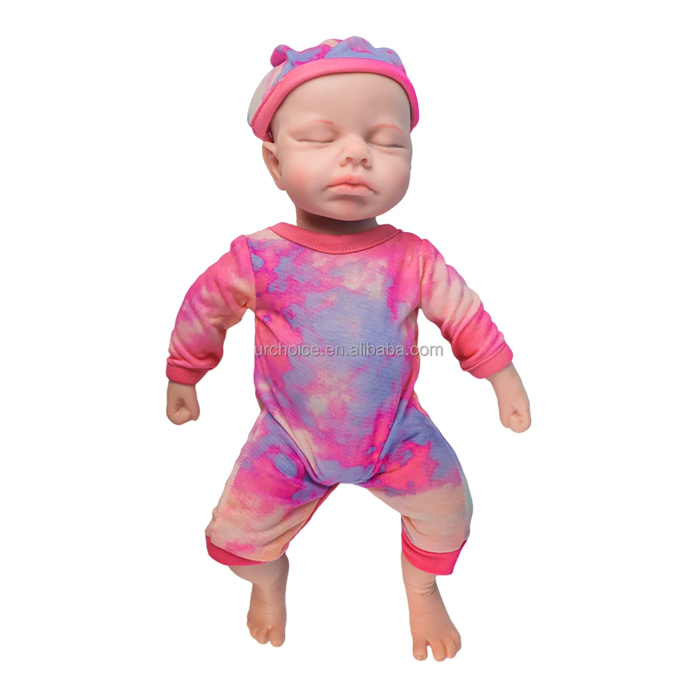 Mini Realistic Soft Twins 12 Inch Full Solid Silicone Sleeping Newborn ...