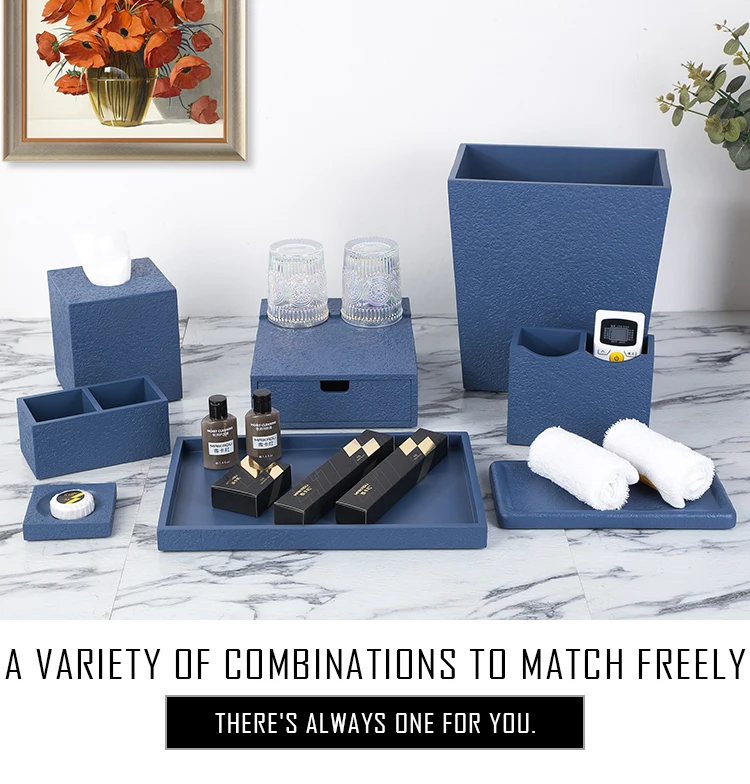 2022 Design Hotel Collection Bathroom Accessory Sets Resin Luxury Bath