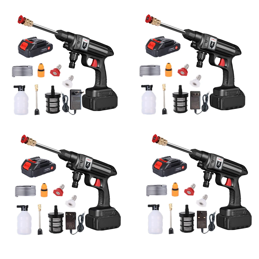 Wireless High Pressure Car Wash Washer Gun Foam Generator Water Gun Spray Cleaner Car Wash for Auto Home Garden Watering Gun