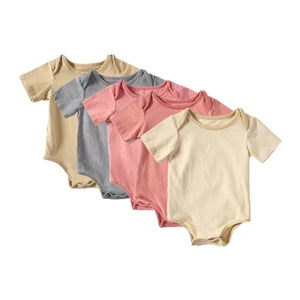 Baby Clothes Wholesale Plant Dye Natural Dye Onesies Baby Bodysuits Short Sleeve One-Pieces Baby Romper