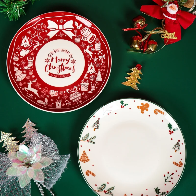 product factory supply customized porcelain ceramic tableware set cup bowl christmas dinnerware set for hotel bar and restaurant-5